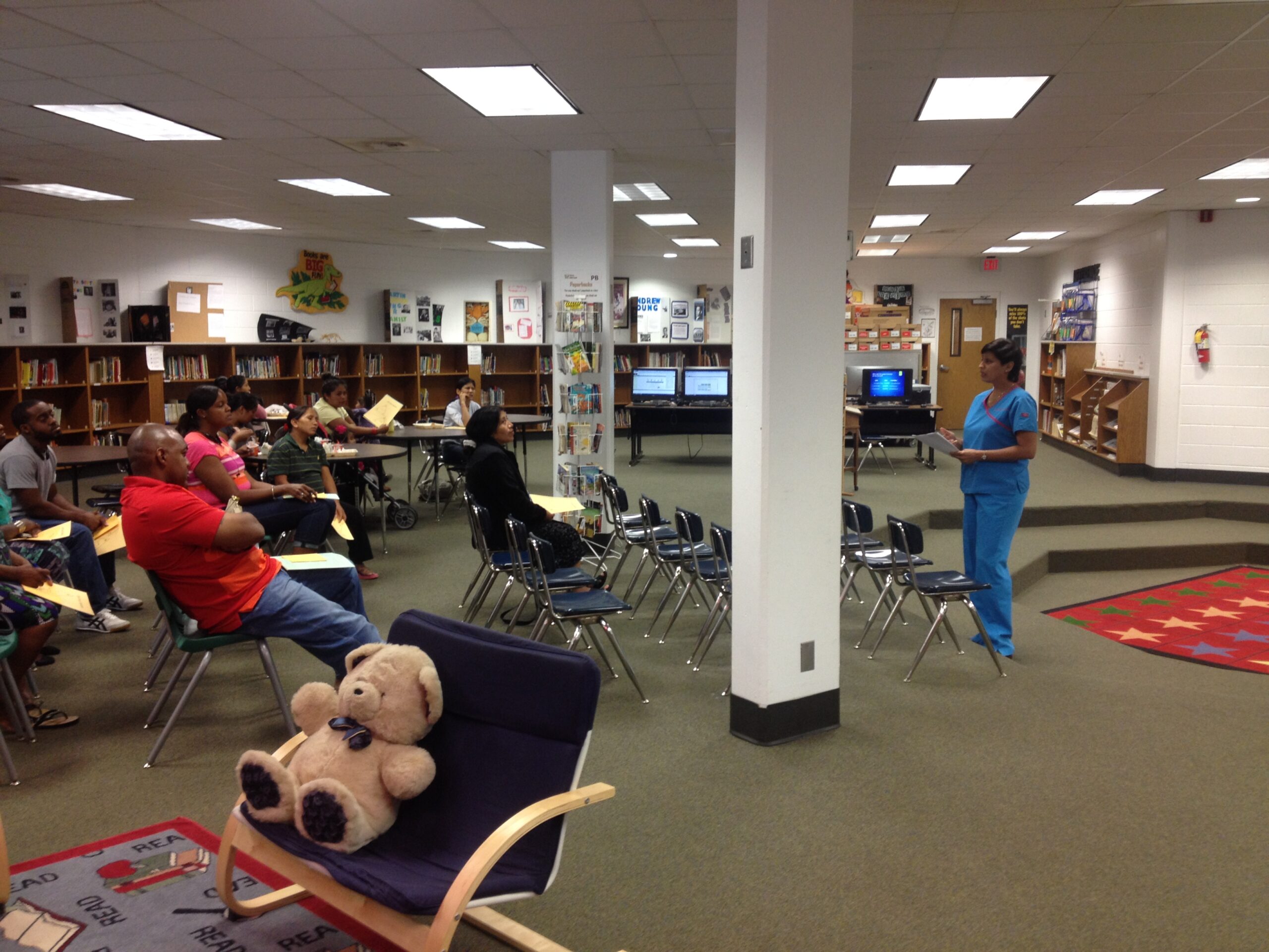 Dr. Chandra presents to parents
