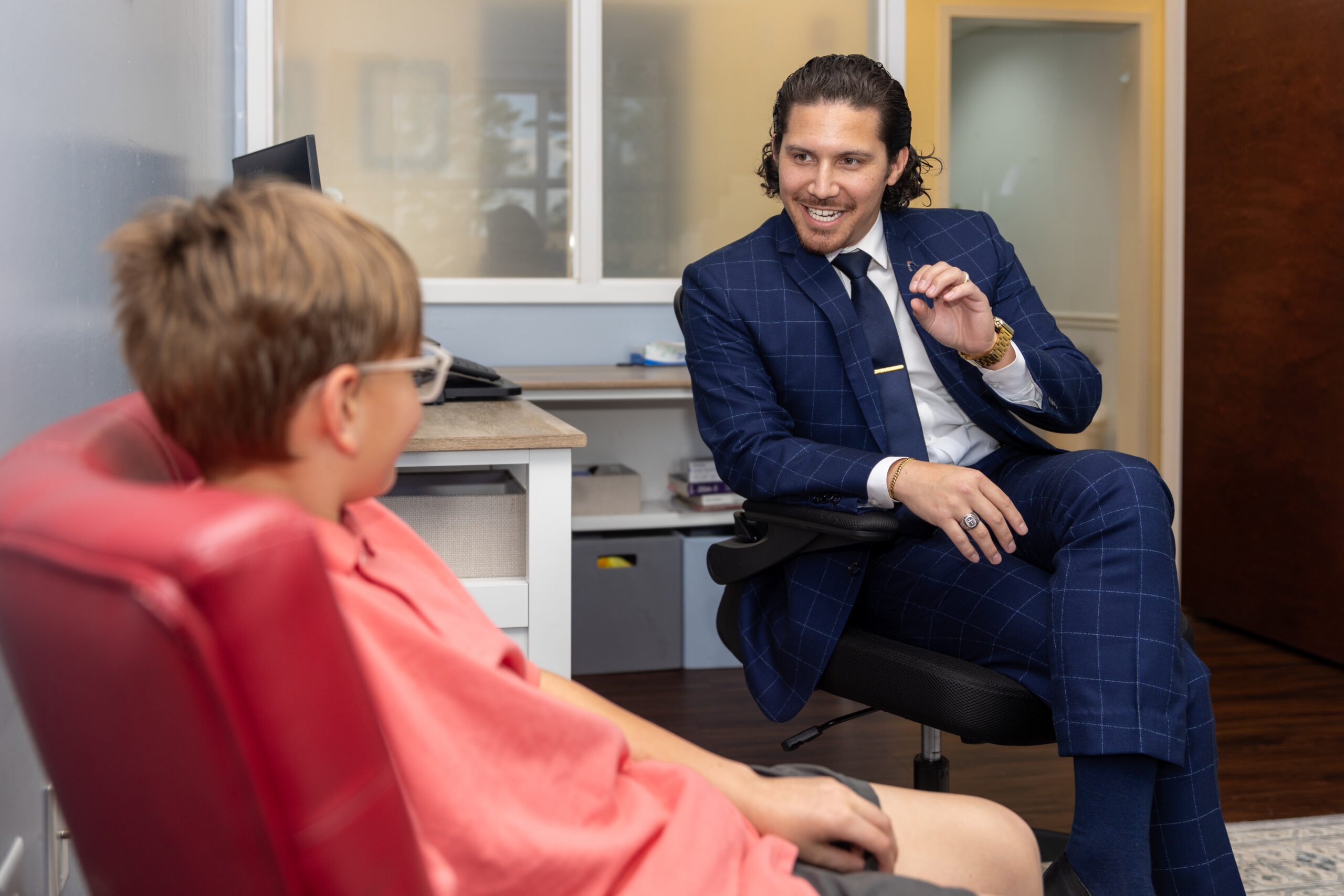 Abran Luevano in a counseling session